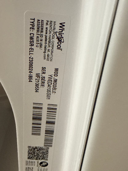 Laveuse à chargement par le haut de 4.8 pi³ et sécheuse électrique de 7.0 pi³ Whirlpool *WTW4107SW/YWED4105SW