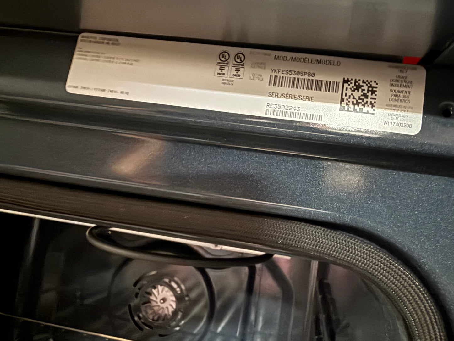 Cuisinière électrique autonome avec convection et friture à l'air 5,3 pi³ 30 po de KitchenAid (YKFES530SPS) - Acier inoxydable