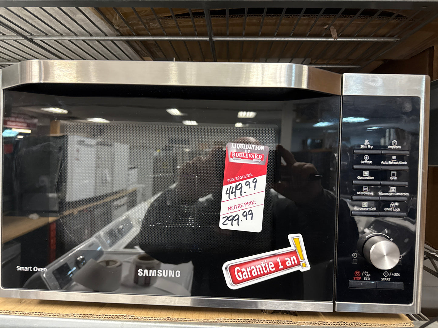 Micro-ondes de comptoir à convection Samsung 1,1 pi3 1400 W (noir) MC11J7033CT