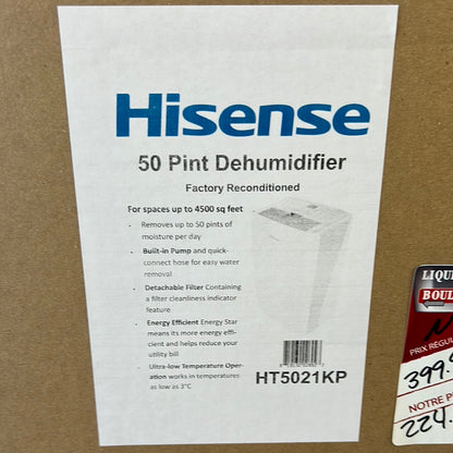 DÉSHUMIDIFICATEUR HISENSE 50 CHOPINES HT5021KP