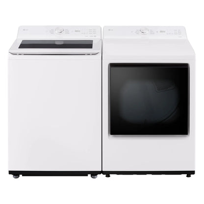 LG Laveuse intelligente à chargement par le haut 5,8 pi³ très grande capacité et sécheuse électrique 7,3 pi³ avec capteur IA blanc WT8200CW/DLE8200W