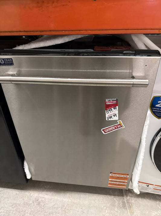 Lave-vaisselle à commandes sur le dessus de 24 po et de 47 dB avec 3e panier, cycle PowerBlast et séchage Power Dry de Maytag (MDTS7024SZ) - Acier inoxydable
