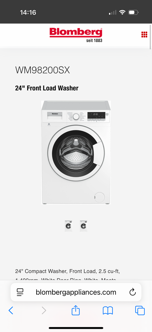 BLOMBERG Laveuse à chargement frontal WM98200SX2