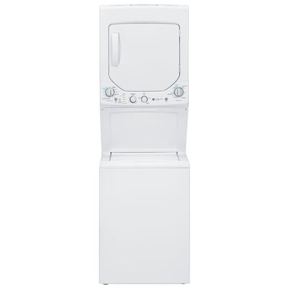 Duo d'appartement avec laveuse électrique à agitateur et sécheuse électrique 2,6 pi³ de GE (GUD24ESMMWW) - Blanc