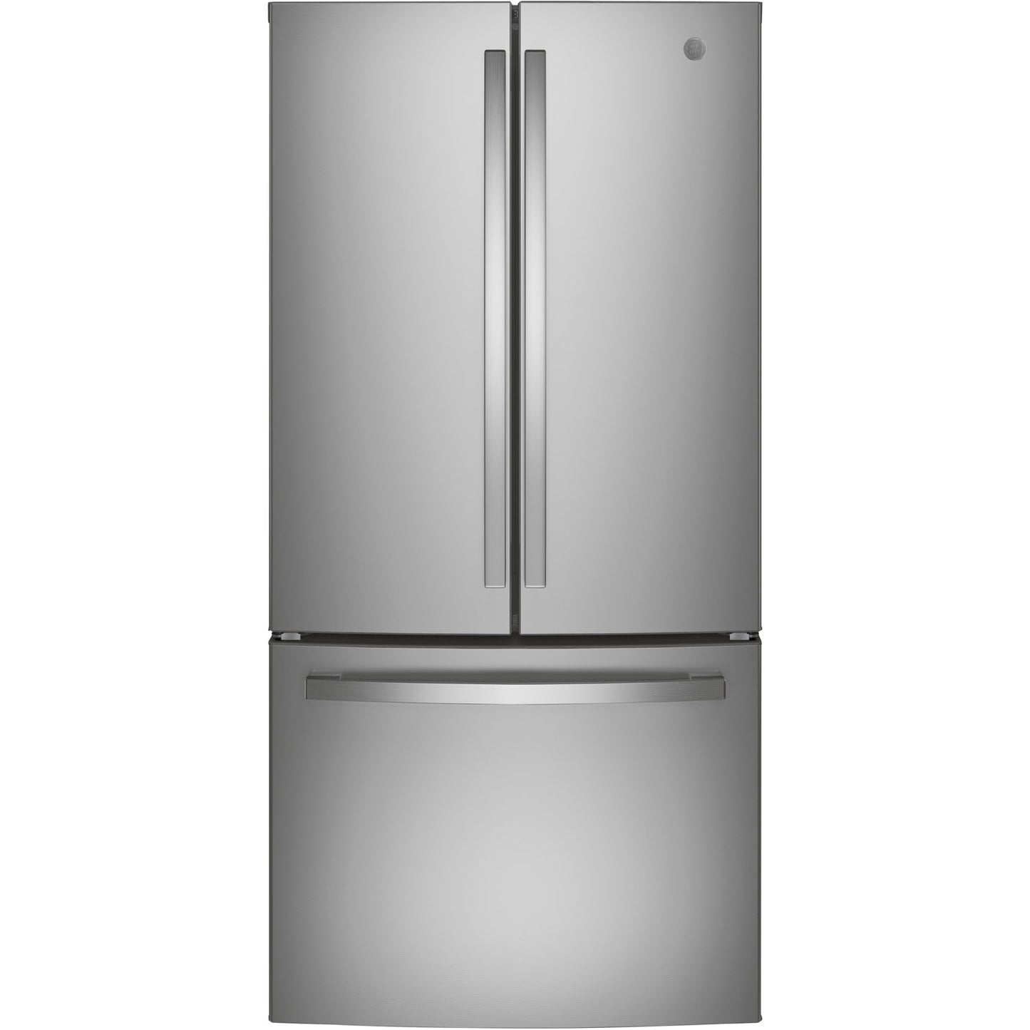 Réfrigérateur à deux portes 18,6 pi³ 33 po avec distributeur d'eau de GE (GWE19JYLFS) - Acier inoxydable