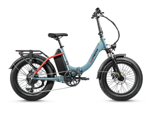 VÉLO ÉLECTRIQUE PLIABLE HIPEAK ELIAS BLUE/GREY