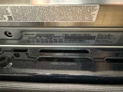 Cuisinière gaz 5 brûl. conv. vent. 6,0 pi³ 30 po Samsung (NX60T8311SS/AA) - Inox