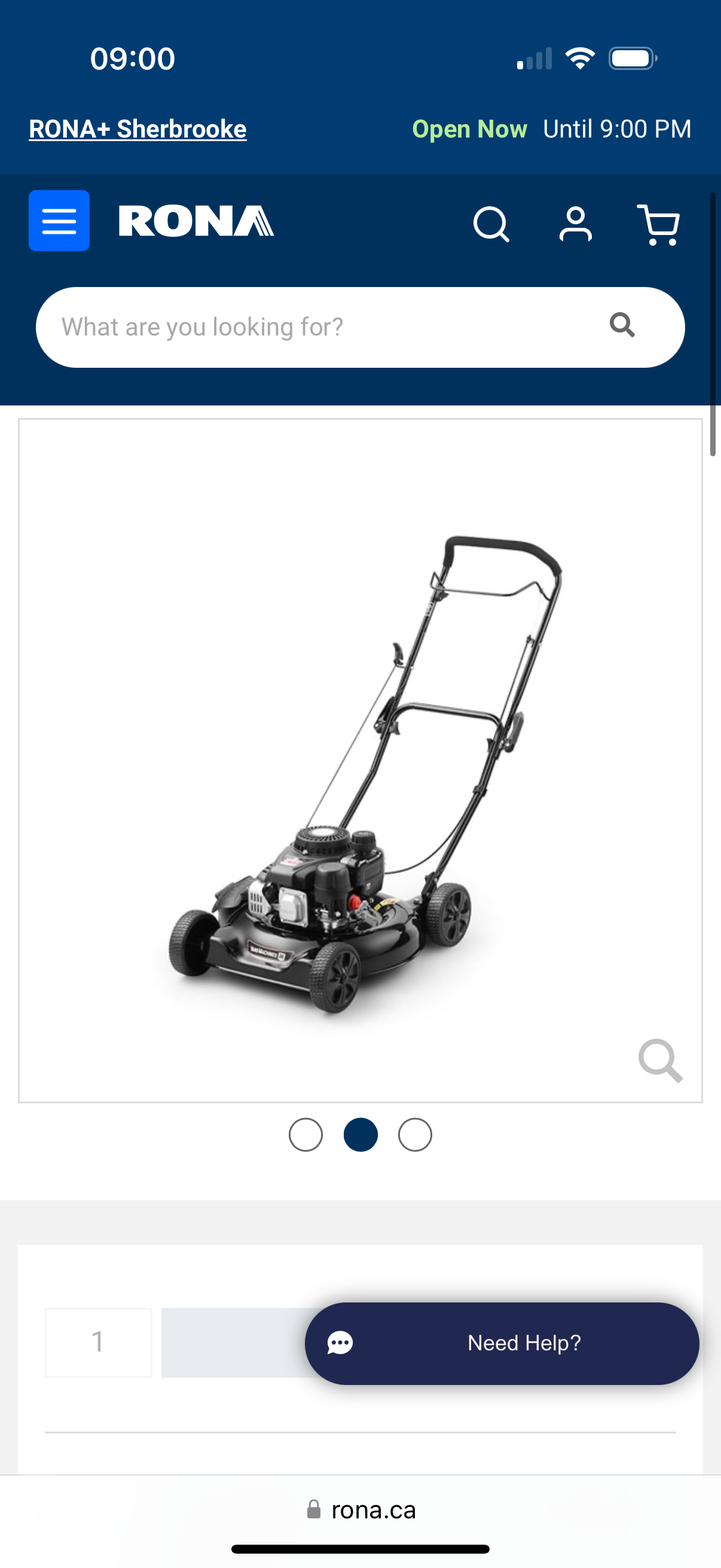Tondeuse à gazon à essence poussée 2 en 1 Yard Machines de 20 po et 132 cm³ avec moteur Powermore (11A-H5M2516)