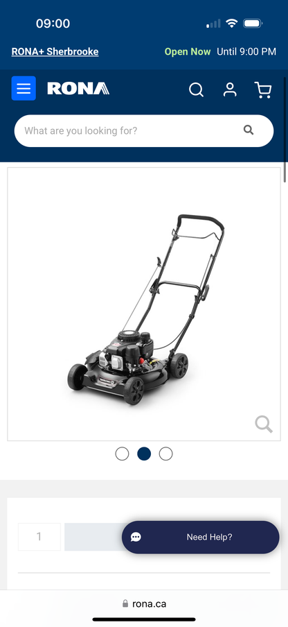 Tondeuse à gazon à essence poussée 2 en 1 Yard Machines de 20 po et 132 cm³ avec moteur Powermore (11A-H5M2516)