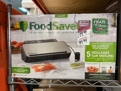 Emballage-prime sous vide pour système de conservation des aliments à usages multiples VS3197 de FoodSaver