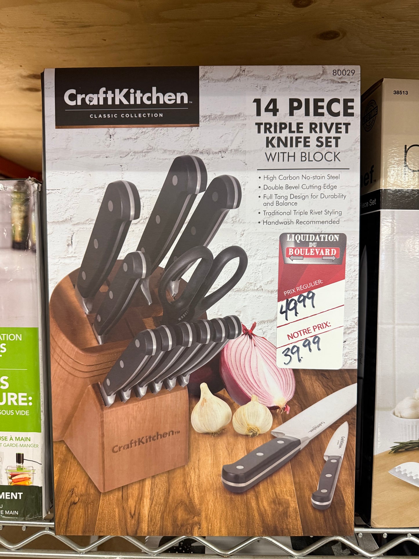 CraftKitchen Ensemble de 14 Couteaux