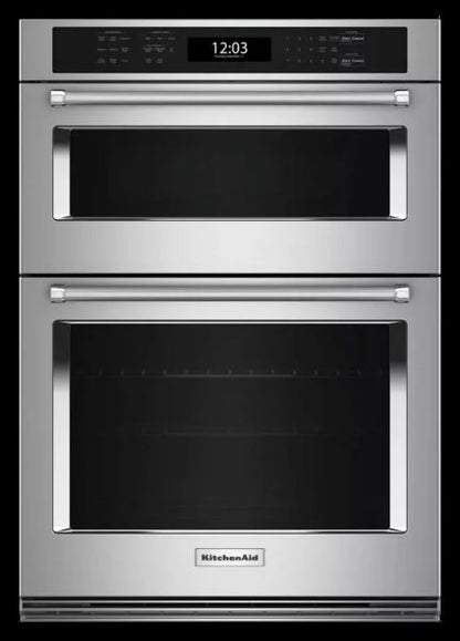 Four mural électrique combiné à convection véritable 5,7 pi³ 27 po de KitchenAid (KOEC527PSS) - Acier inoxydable
