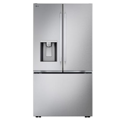 LG - Réfrigérateur à portes françaises Zero Clearance de 36 po et 24 pi³ en acier inoxydable à profondeur de comptoir avec charnières à dégagement nul et double machine à glaçons   LF24Z6330S