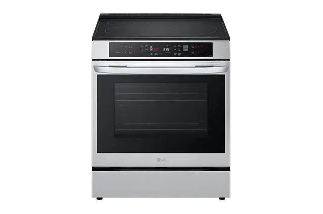 LG - Cuisinière à induction de 30 po à glissière de 6,3 picu avec convection véritable en acier inoxydable Lsil6332fe