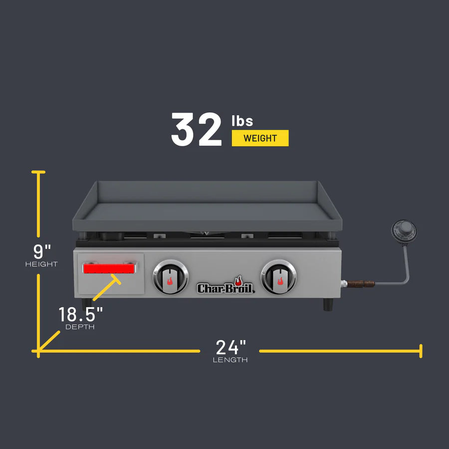 Plaque de cuisson à gaz portable Char-Broil à 2 brûleurs (463614023)