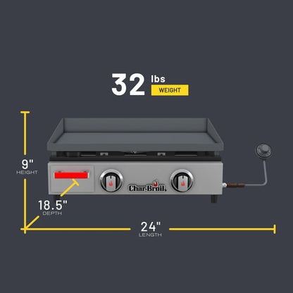 Plaque de cuisson à gaz portable Char-Broil à 2 brûleurs (463614023)
