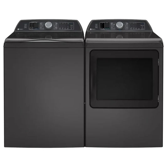 Ensemble laveuse-sécheuse GE Profile Gris Diamant – turbine 6,2 pi³ & sécheuse vapeur 7,4 pi³ – PTW700BPTDG & PTD70EBMTDG