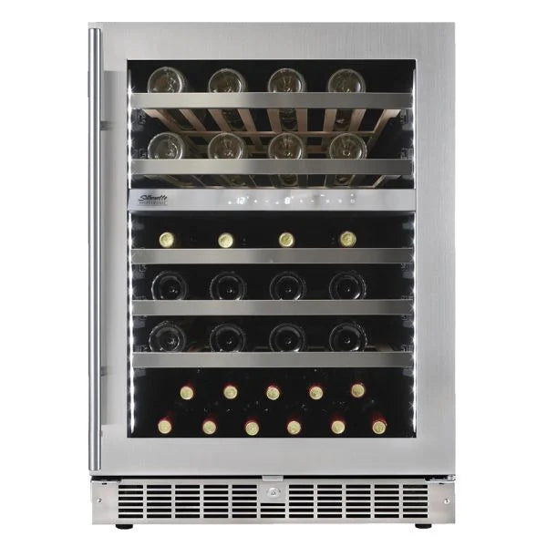 Cellier 51 bouteilles 23.8 Po. Inox SILHOUETTE SPRWC053D1SS