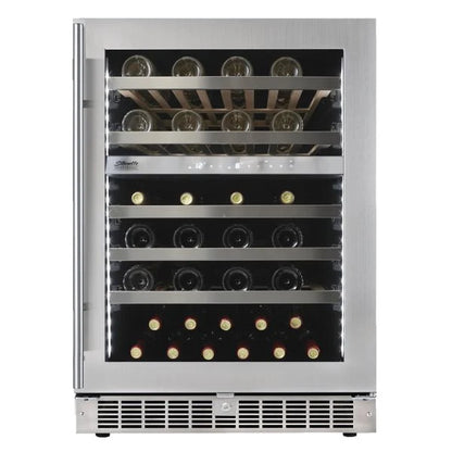 Cellier 51 bouteilles 23.8 Po. Inox SILHOUETTE SPRWC053D1SS