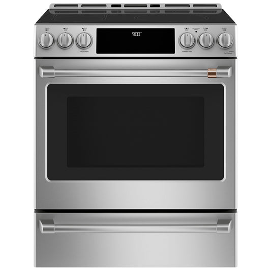 Cuisinière induction encastrable 5 éléments four convection 5,7 pi³ 30 po Café (CCHS900P2MS1) - Inox