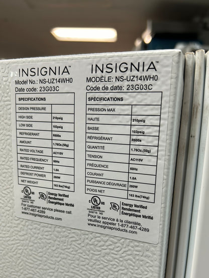 Réfrigérateur/congélateur vertical convertible sans givre 13,8 pi³ d'Insignia (NS-UZ14WH0) - Blanc