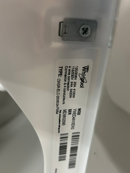 Sécheuse électrique 7 pi3 de Whirlpool (YWED4815EW) - Blanc