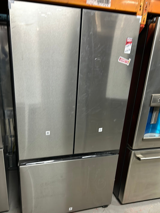 Réfrigérateur à trois portes de 30,1 pi³ et de 36 po BESPOKE de Samsung (RF30BB6200QLAA) - Acier inoxydable