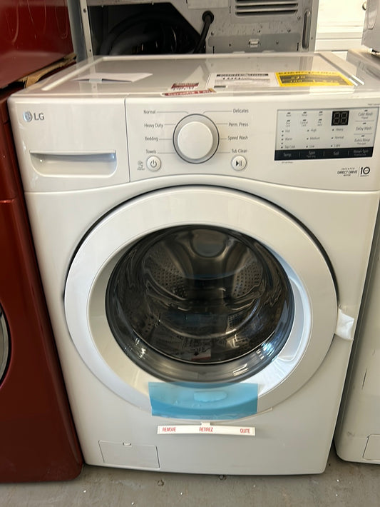 Laveuse à chargement frontal haute efficacité de 5,2 pi³ de LG (WM3400CW) - Blanc
