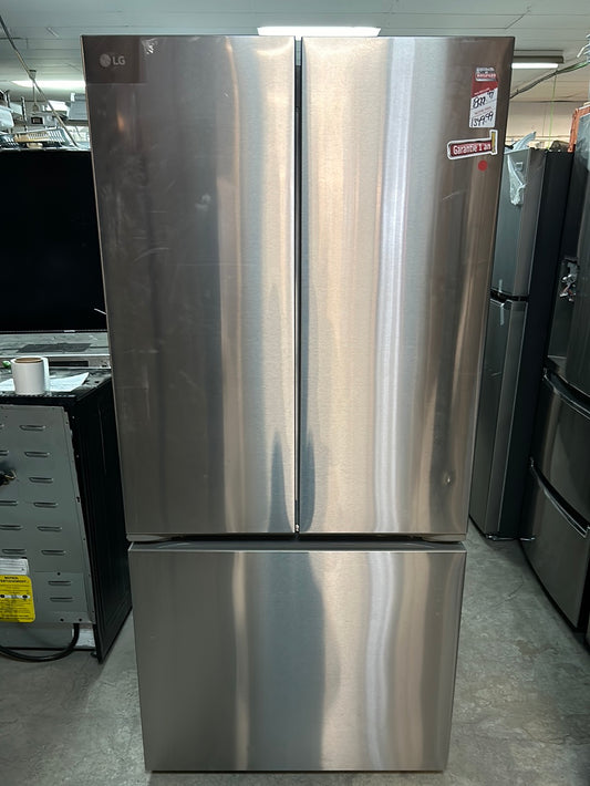 Réfrigérateur deux portes 1 tiroir LG 20,8 pi³ profondeur comptoir 33 po machine à glace acier inoxydable antiempreinte (LF21C6200S)