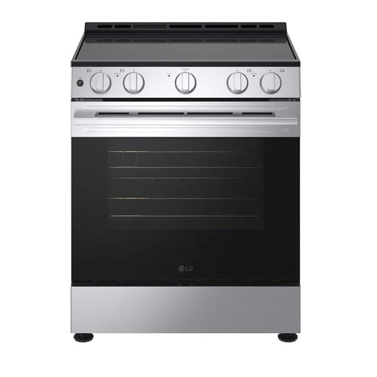 LG - Cuisinière électrique encastrable en acier inoxydable de 30 po et 6,3 pi³ avec EasyClean et boutons de sécurité à pincer pour tourner Lsel6330ye