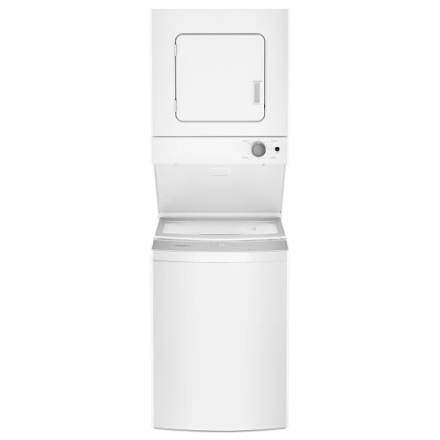 Duo laveuse électrique de 1,9 pi³ et sécheuse de 3,4 pi³ de Whirlpool (YWET4024HW) - Blanc